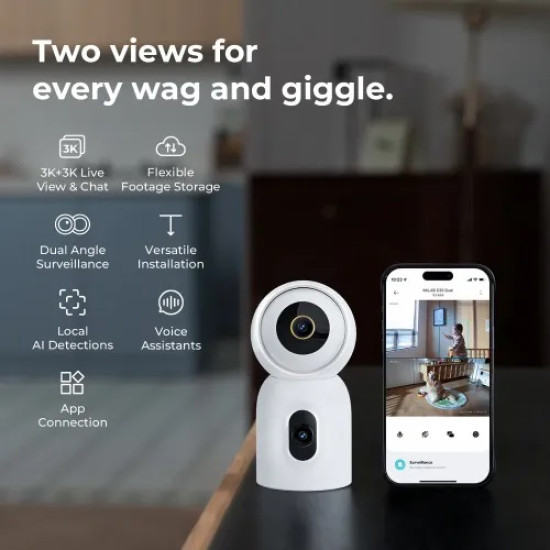IMILAB C30 Dual 3K+3K Pan & Tilt Portable WiFi Camera