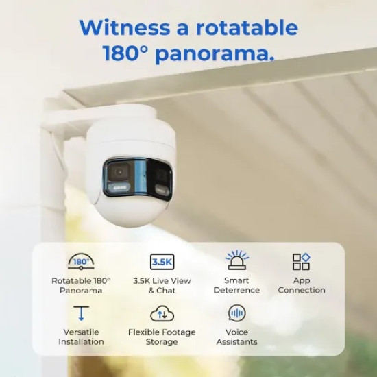 IMILAB EC6 Panorama 3.5K Dual Lens Pan & Tilt WiFi Camera